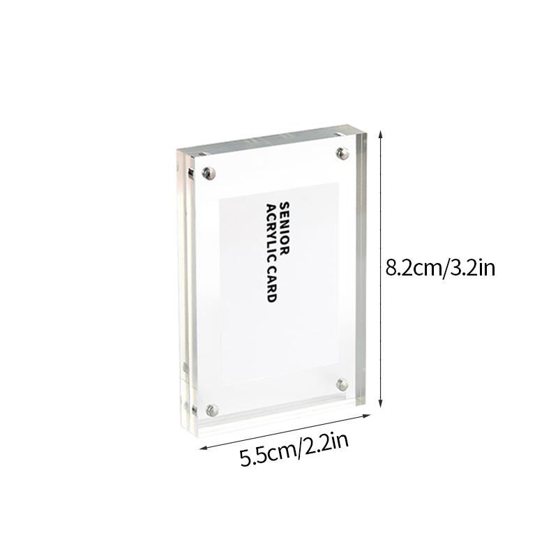 Transparent Acrylic Frame Picture Draw Magnetic Double Sided Photo Frame Idol Photocard Holder Desktop Ornament Cadre Photo