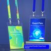 2pcs New Double‑Hook Lanyard Badge Holder Chest Tag For Conference Guest Pass Employee Work Permit ID Card Sleeve