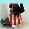 Trendy Korean Inspired Canvas Tote Bag With Large Capacity For Everyday Use