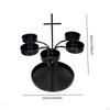 Iron Candle Holder Candlestick Ornament Pillar Candelabra Stand for Desktop Living