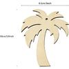 32 Pack Wood Palm Tree Cutouts Unfinished Wooden Coconut Palm Tree Hanging Ornaments DIY Flower Craft Gift Tags for Home Party Decoration Craft