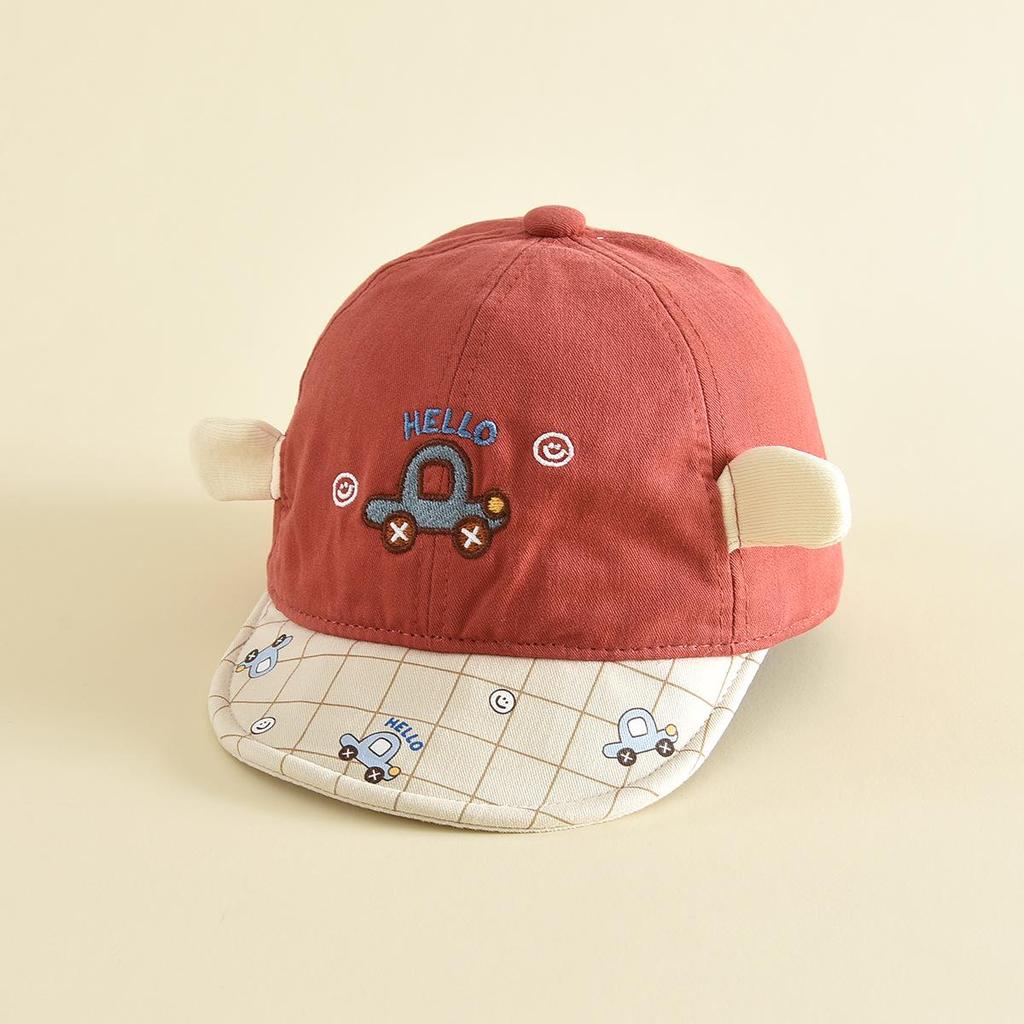 Children's 3D Cute Car Cotton Baseball Cap - Breathable Outdoor Sun Hat