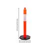 Traffic Warning Post with Weighted Base | Reflective Silver Band, Quick Setup Design, marker