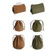 Canvas Drawstring Bag Durable Tissue Storage Box Portable Outdoor Tissue Box  Picnic