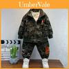 Set alla moda mimetico due pezzi per ragazzi, outfit casual autunnale alla moda per età dai 3 agli 8 anni
