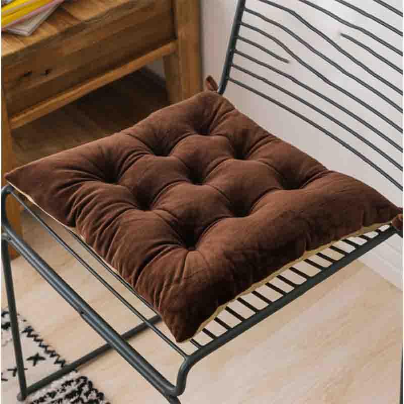 

Зимняя квадратная утолщенная подушка для сиденья стула коврик для стула для студента скамья офисная подушка для пука сплошной цвет 40*40cm