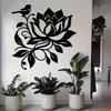 Metal Wall Art of Lotus and Bird Elegant Home Decor for Living Room Bedroom Nature Style Gift
