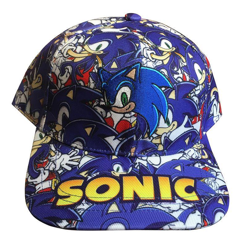 Cartoon Sonic The Hedgehog Sun Hat Soft Breathable Material For Kids Adults