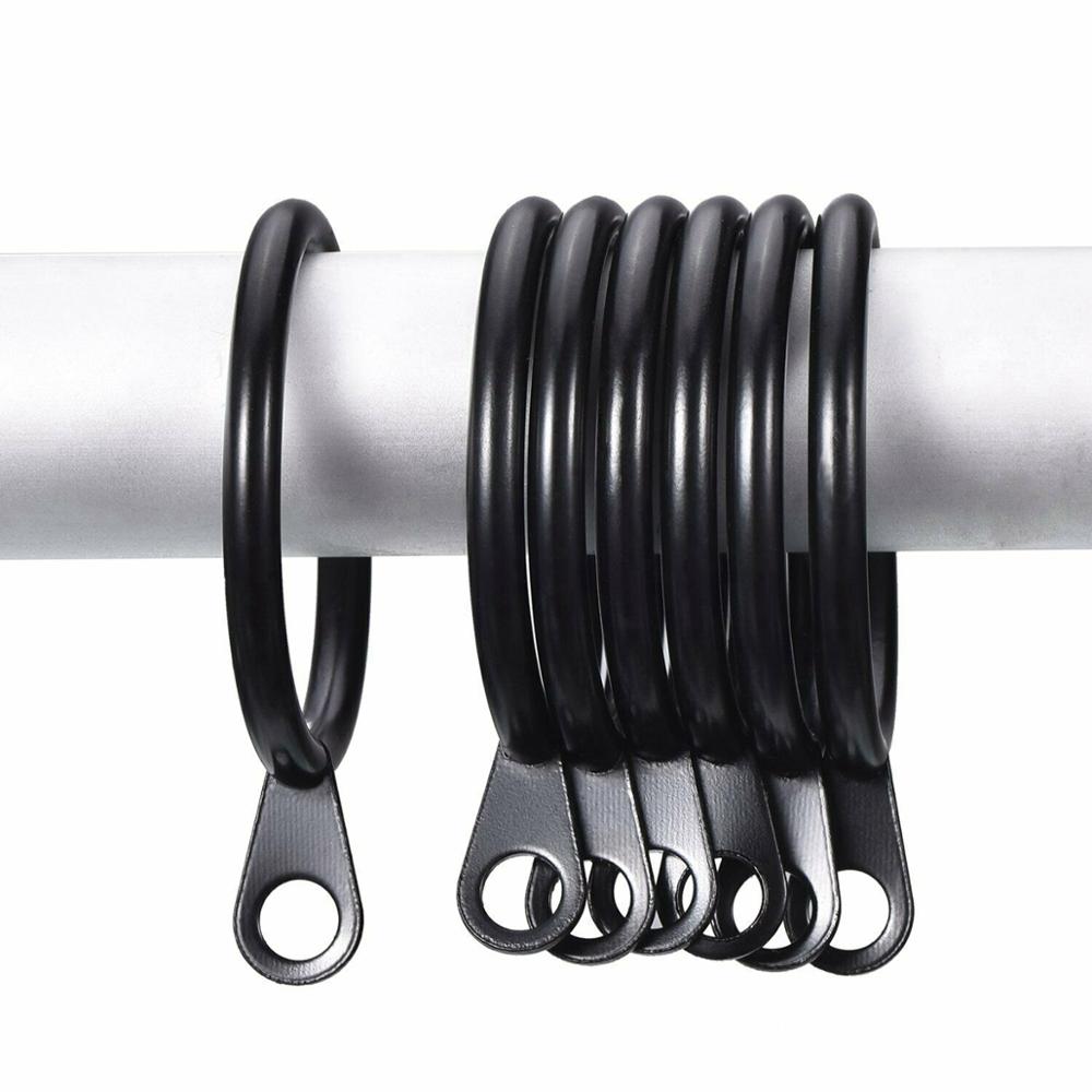 Metal Curtain Rings Hanging Hooks for Curtains Rods Pole Voile Heavy Duty Rings 6/12/24/48/60/84/96PCS Curtains Holder Hooks