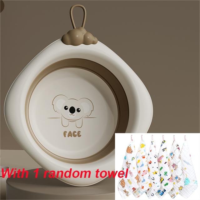 3Pcs Baby Wash Basin Sets Baby Kids Foldable Small Wash Basin, Portable Plastic Basins for Travel Camping Home Use