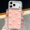 Luxury Bling Diamond Flower Phone Case for iPhone 17 Pro Max Case Clear Glitter Protective Cover for iPhone 16 15 14