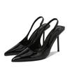Spring Elegant Pointed Toe Women Pumps Thin Heels Hollow Out Mules Party Shoes Dress Sandals Mujer