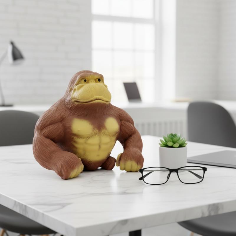 Stretchy Gorilla Fidget Toy Slow Rebound Elastic Stress Relief Squeeze Toy Suitable for Kids Adults Home School Relaxation