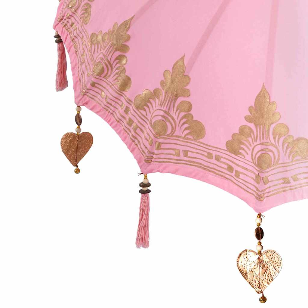 Balinese Parasol with Base Pink 95 X 95 X 260 Cm