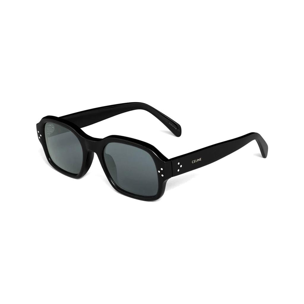 Celine Square Acetate Sunglasses With Mirror Legs Women sunglasses Black CL40266U01A