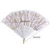 62KD Glowing Lace Rose Fan Lighting Up In DarkNights Party Luminous LED Fan For Girl