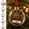 Weihnachtsgeschenk-Schmuck für den Garten 3D Klare Kugel, Feiertagsbotschaft Andenken, Acryl Partyzubehör Baumhänge-Dekoration Winterbaum, Zuhause