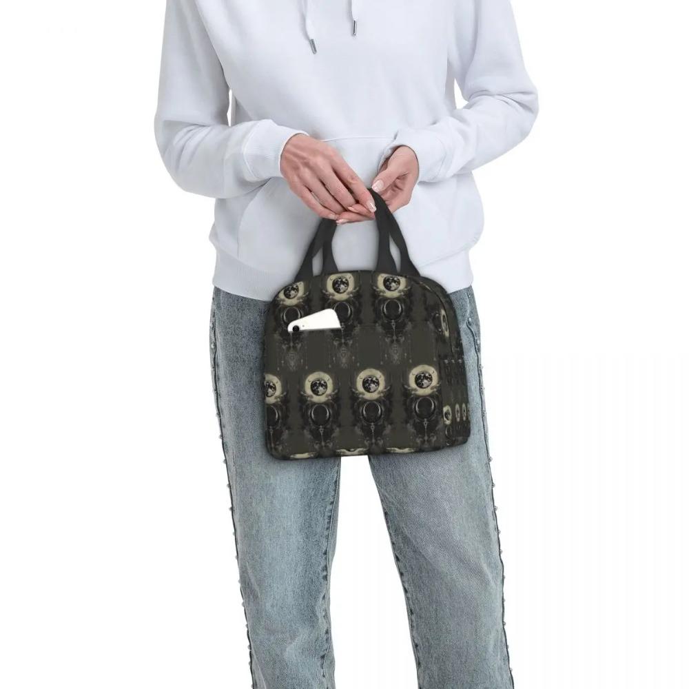 Gothic Blood Moon Pattern Insulated Lunch Bag for Women Kids Portable Food Boxes Thermal Lunch Box Tote
