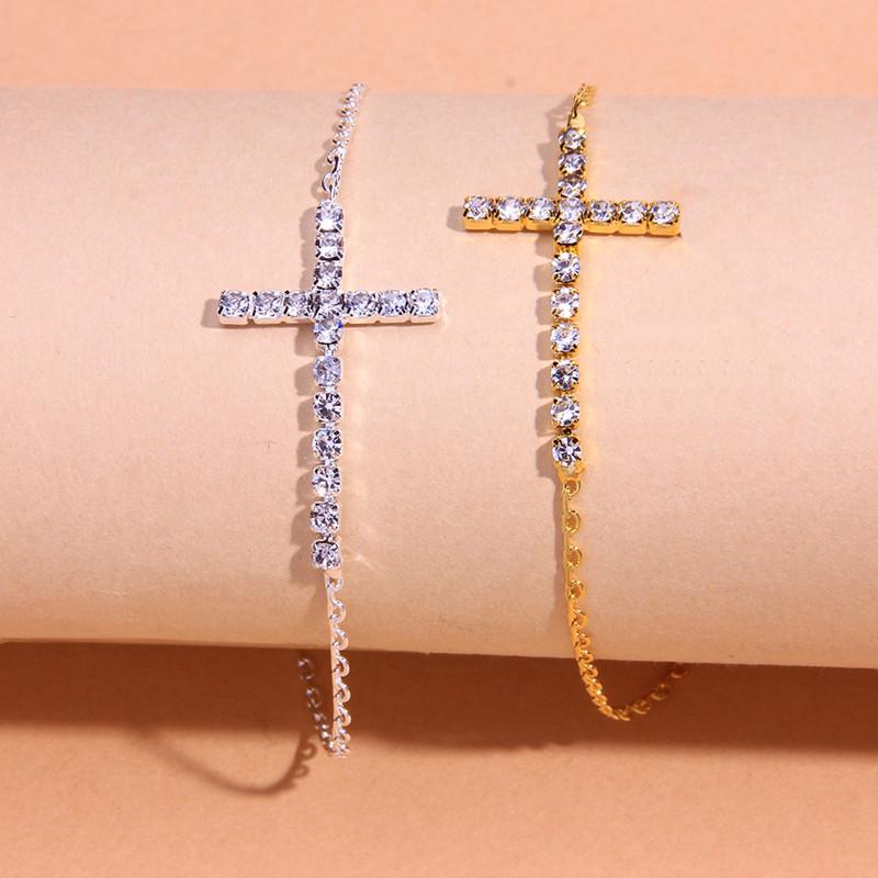 Retro Cross Anklet - Trendy, Fashionable Single-Layer Foot Accessory