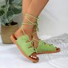 Fashion The 2025 Summer New Round Toe Ring Strappy Sandals Are Comfortable To Wear On the Outside and Are Large-sized Thick-soled Sandal