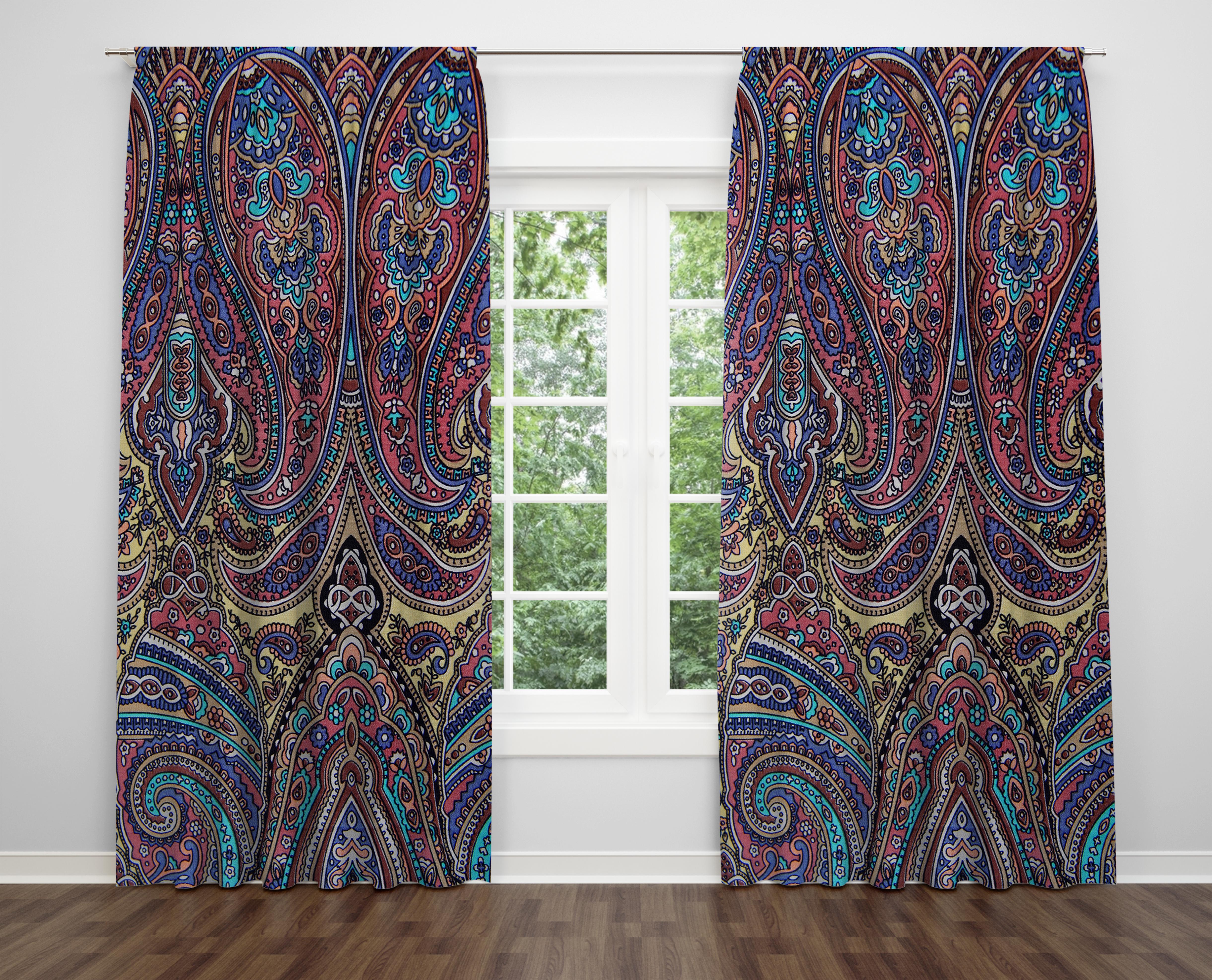 

Декоративний дизайн, високоякісна бавовняна тканина, ви можете вибрати одну або подвійну фіранку з крила 1 piece різнокольоровий