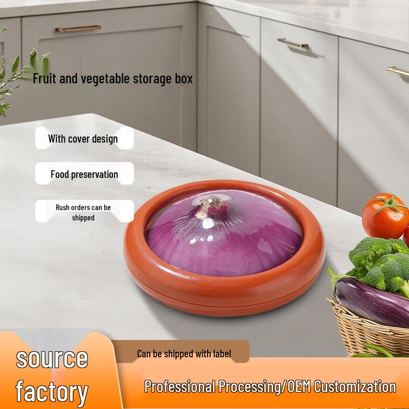 Portable Fruit & Vegetable Fresh-Keeping Box: Anti-Oxidation Sealing for Avocado, Onion, Tomato, and Garlic