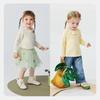 Mini Bala Girls' Soft Lapel Long Sleeve T-shirt