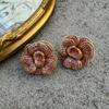 Double-layer Flower Earrings Women's Fashion Exquisite Stud Earrings Light Luxury High-end New Versatile Earrings