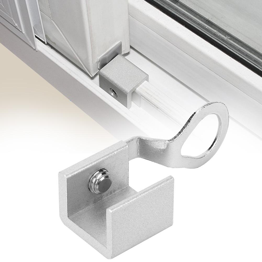 6Pcs Adjustable Aluminum Alloy Window Lock Safety Sliding Window Locks Stop Hardware AccessoryD Type