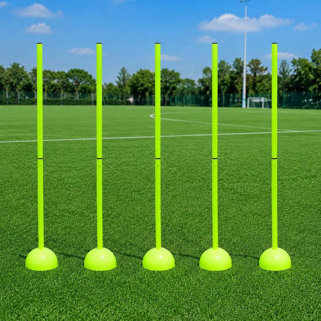 5 Pieces PVC Training Marker Pole Sturdy for Obstacle Courses, Sports Teams