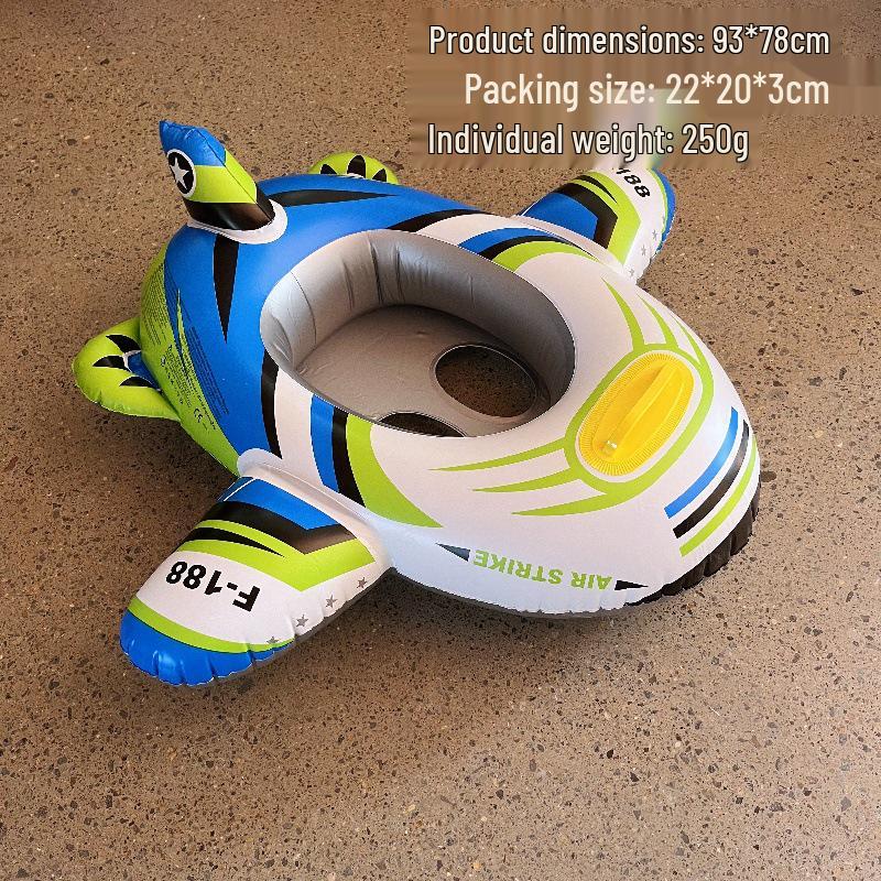 Large Toddler Boat-Themed Swimming Ring with Canopy & Steering Wheel