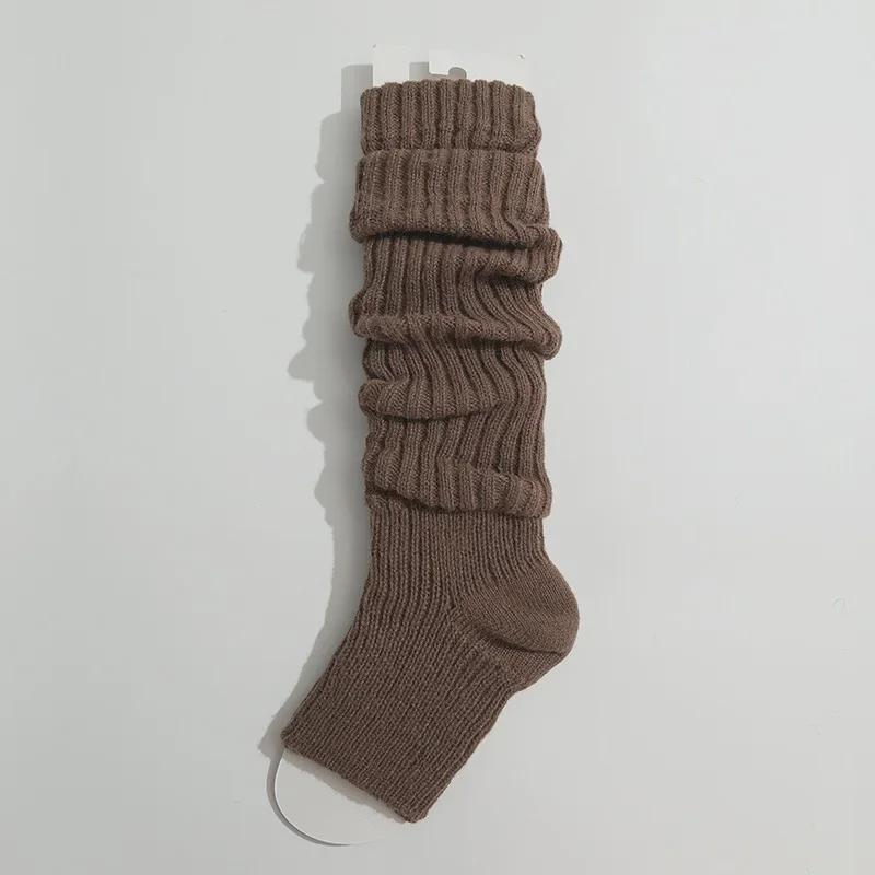 

Женские белые вязаные гетры Y2K - зимние сапоги для сноуборда с ворсом и носки One Size кофейный