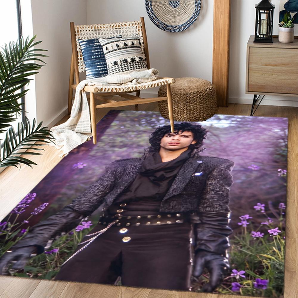 Prince Retro Music Icon Poster Floor Rug Office Rug Suitable For Living Rooms Kitchen Game Room Dormitory Antislip Carpet Anime Office Decor