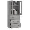 VidaXL Buffet haut Sonoma gris 69,5x34x180 cm Bois d'ingénierie 3198423