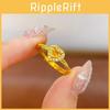 Heartshaped Fashionable Yellow Sugar Ring With Stunning Sparkle For Women Modern