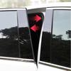 6Pcs Car Pillar Posts Trim Stickers Auto Exterior Accessories Decor For Mercedes Benz C Class W204 5-Door Hatchback 2008-2015