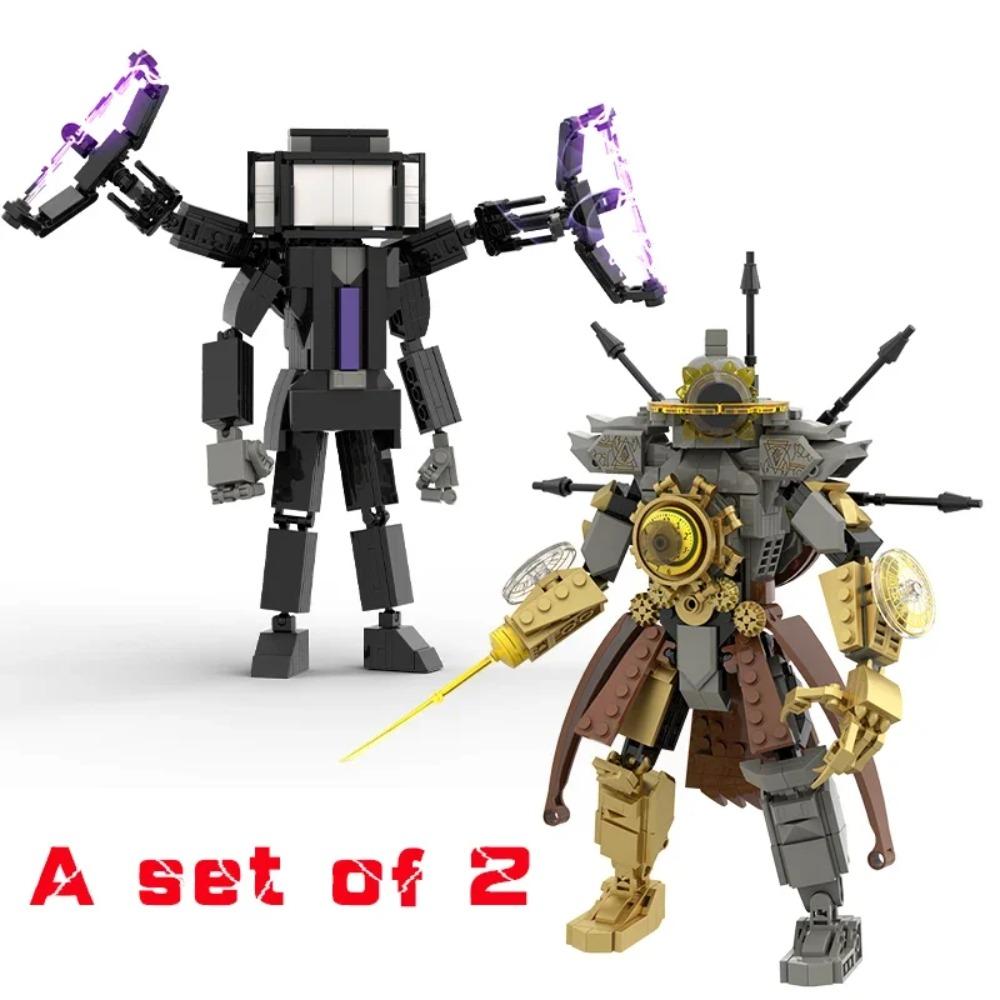 Nový Skibidi Toileted Obří Titan TVman Vylepšení Speakerman Stavební kostky Animační figurka Model Hračky pro děti Nápady Dárky Velikonoce