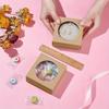20pcs Gift Boxes with Clear Window Square Treat Boxes Foldable Boxes Kraft Paper Gift Packing Boxes for Weddings Parties Birthdays Jewelry Making