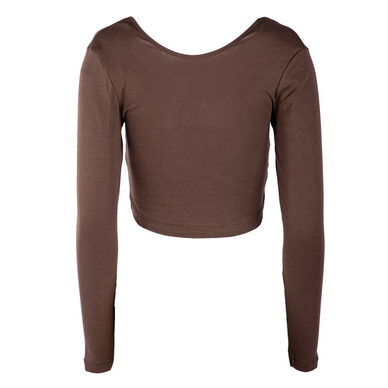 Haut court manches longues col rond Femme ONLY