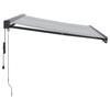 Retractable Awning Anthracite & White 3.5x2.5 M Fabric & Aluminum