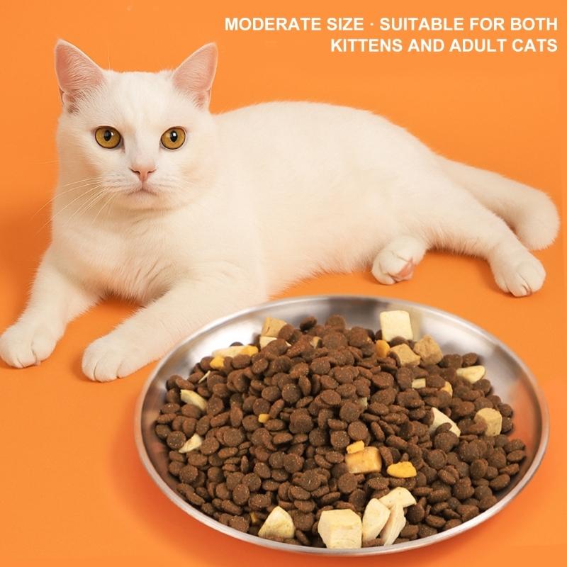 Ergonomic Dog Dish With Stable Silicone Base And Stainless Steel Plate For Most Breeds Heavy Duty