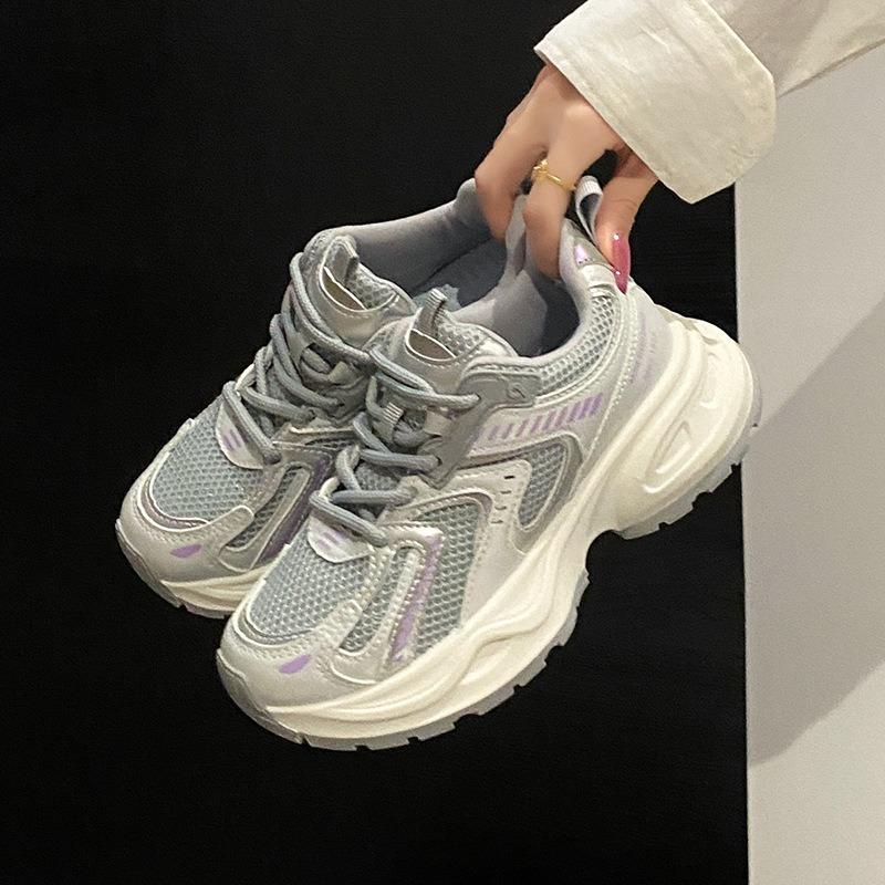 

Папины кроссовки Спортивные кроссовки для бега Повседневные кроссовки на толстой подошве Увеличивающие рост 40 фиолетовый