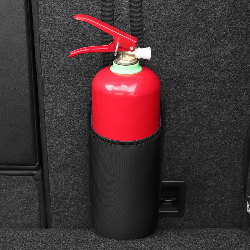New Car Fire Extinguisher Fixed Storage Bag Auto Trunk Seat Back Pocket Car Interior Water Cup Hanging Bag Organizer Accessories