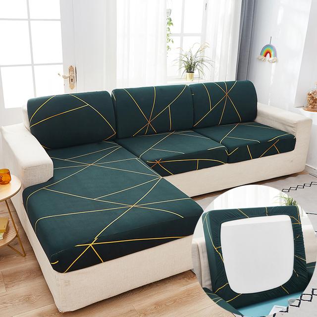 1 /2 /3 /4 Seat Couch Cushion Protective Slipcovers Sofa Furniture Seat Cushion Cover Sets Anti -Slip Furniture Protector Replacement Individual
