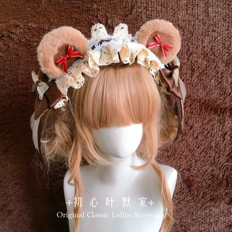 Lolita Bear Ear Headband KC Headband Cat Ear Multi-layer Lace Hair Accessories for Women