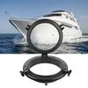 10in Marine Porthole Round Black Portlight Stalinite Window Universal for RV Boat Yacht