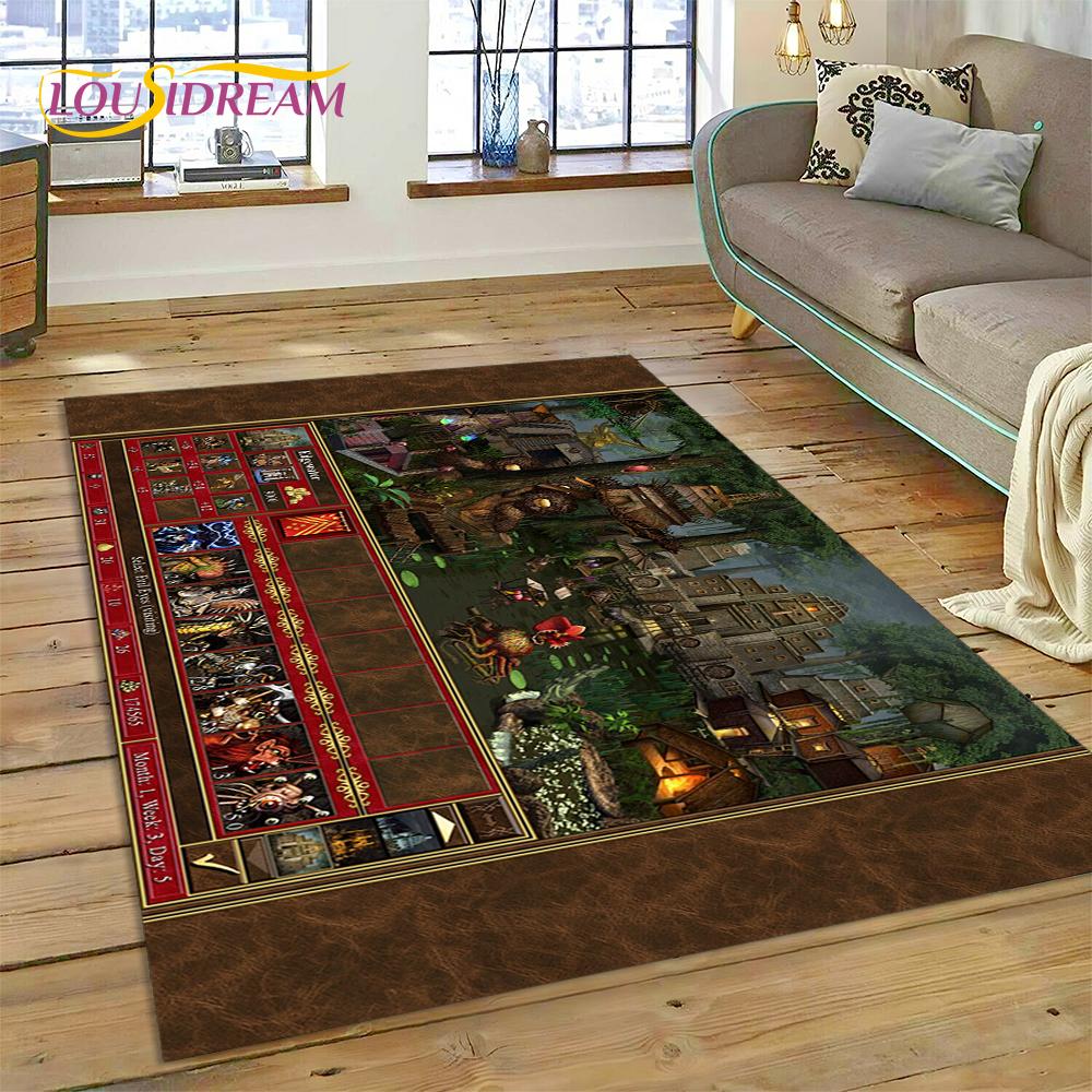 HD Heroes of Might and Magic Retro Games Rug Carpet for Living Room Bedroom Decor,Floor Mat Non-slip Decoration for Sofa Doormat