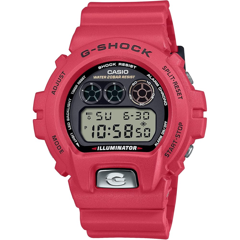 Casio G-Shock DW-6900 30th Anniversary Men s Watch Red Resin Band Water Resistant