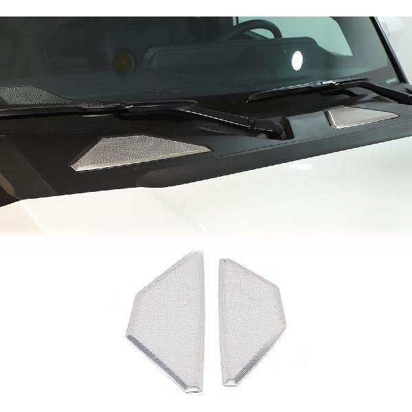 Накладка на вентиляционное отверстие капота, совместимая с Toyota Land Cruiser 250 Prado J250 LC250 2024 2025, Аксессуары, Нержавеющая сталь, Передняя часть автомобиля серебряный