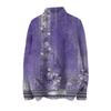 Women's Fashion Casual Long Sleeve Printed High Neck Woolen Knit